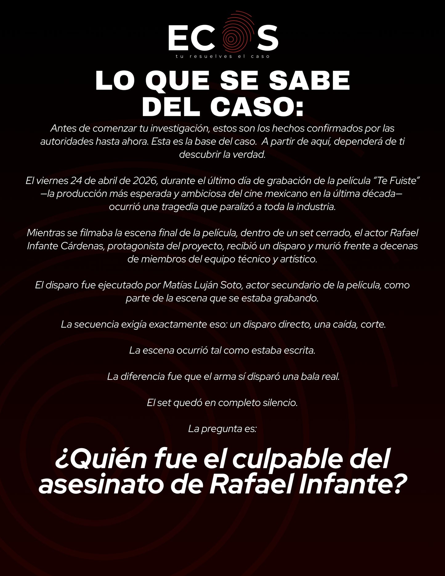 EL CASO DE RAFAEL INFANTE