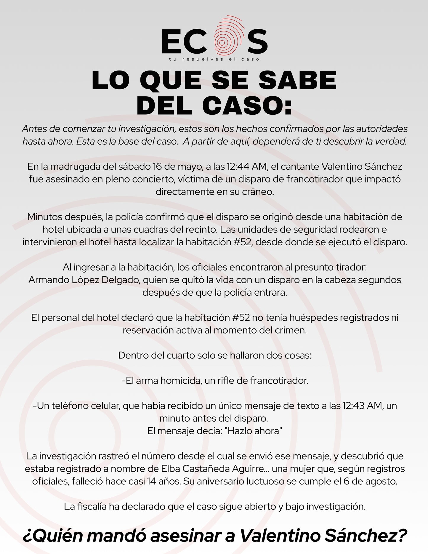 EL CASO DE VALENTINO SÁNCHEZ