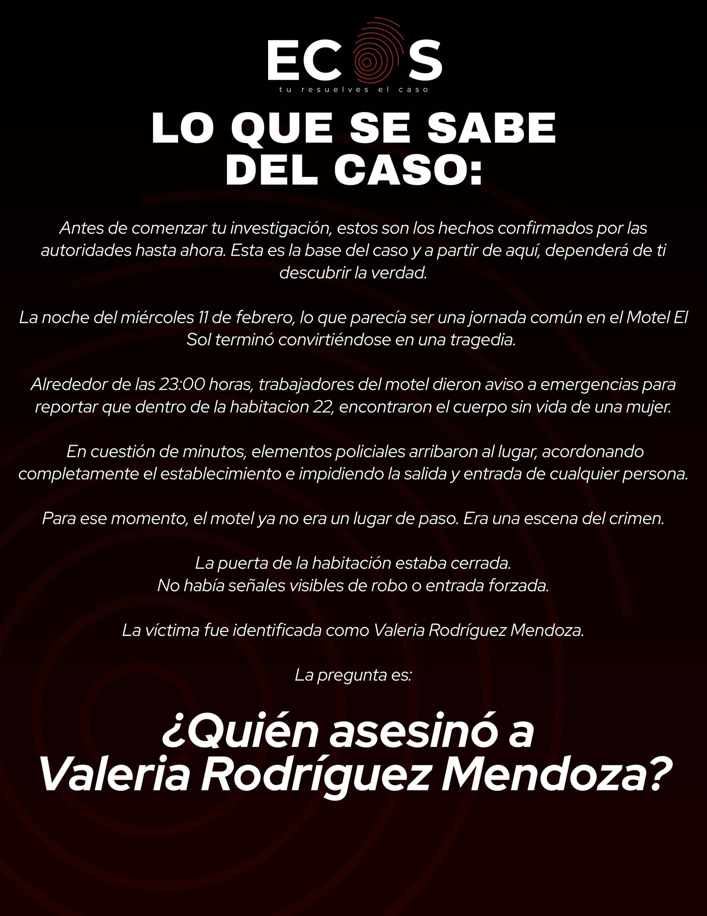 ASESINATO EN EL MOTEL
